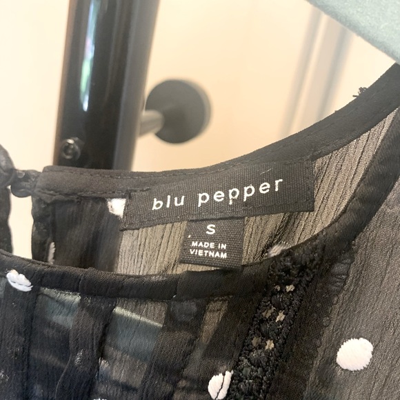 Blu Pepper Polka Dot Baby Doll Dress - Picture 3 of 4